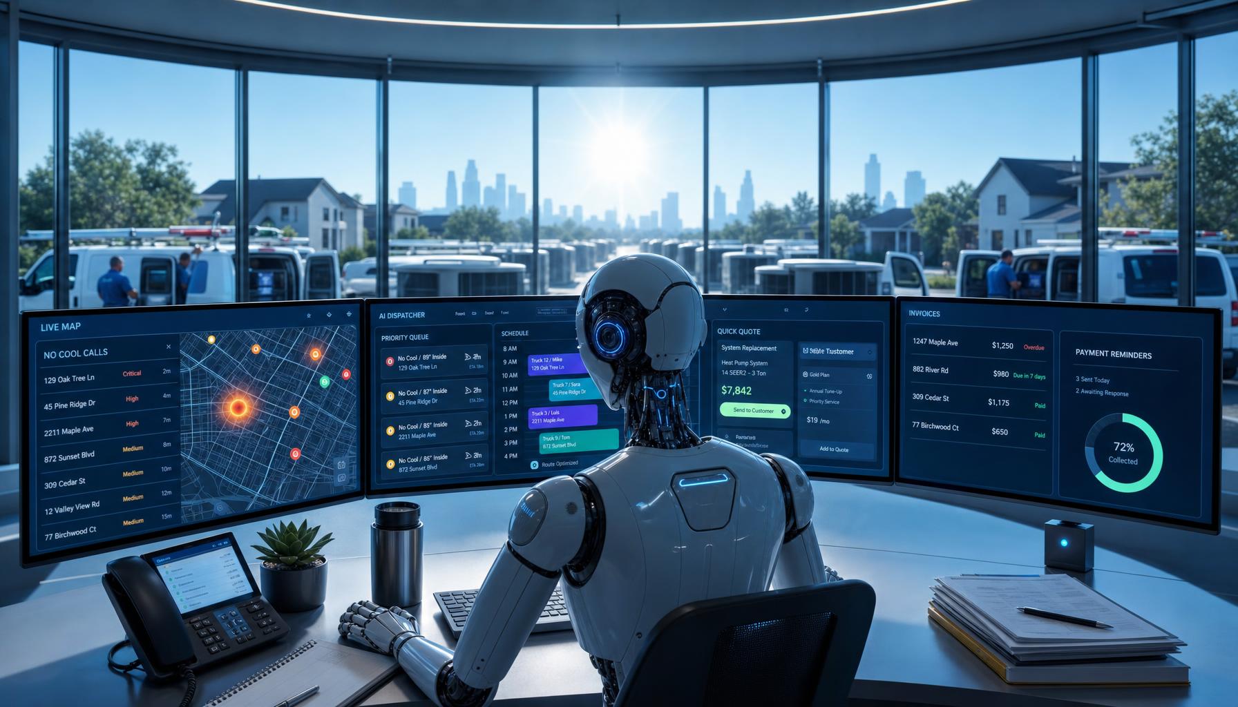 What an AI Dispatcher Does on a Heat-Wave Tuesday: Inside HVAC Dispatch Software