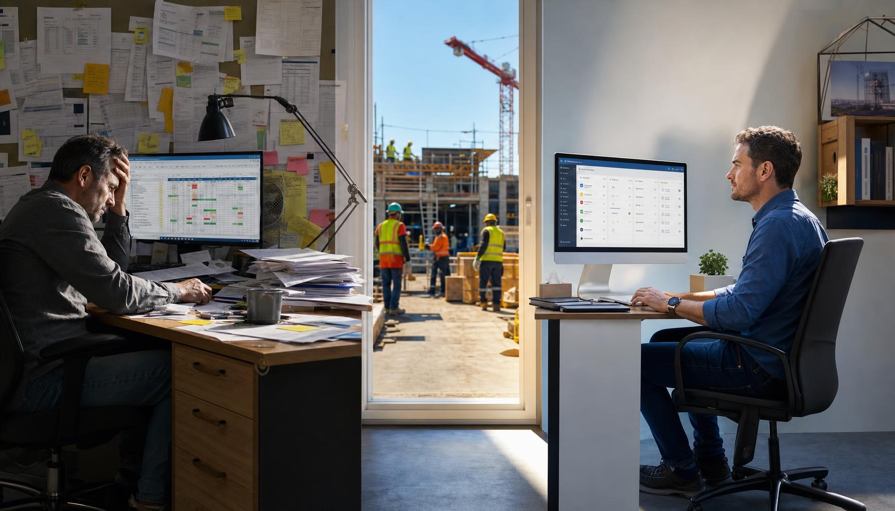 Planning travaux Excel : pourquoi ça vous coûte plus cher que vous pensez (et comment migrer sans mal de tête)